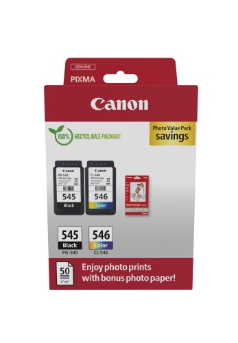 Canon PG-545/CL-546 (8287B008) Rašalinių kasečių komplektas, BK/CMY