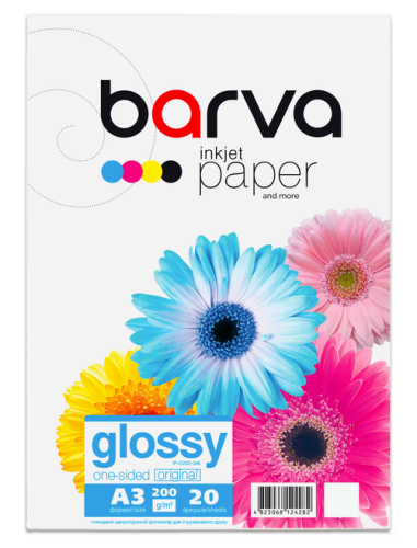 Photo paper Barva Glossy, 200 g/m², A3, 20 sheets