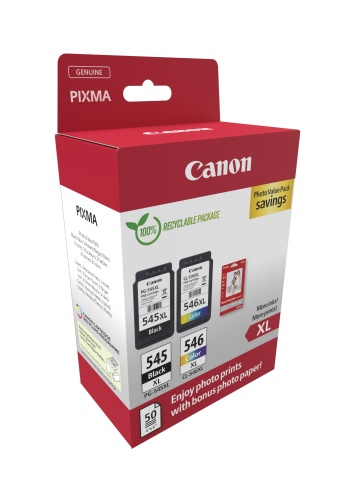 Canon PG-545XL/CL-546XL (8286B011) Photo value pack Rašalinių kasečių komplektas, BK/CMY