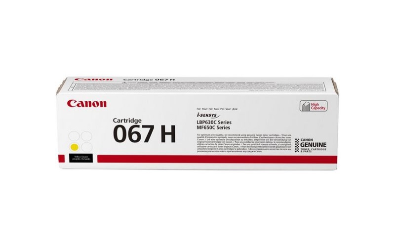 Canon 067H (5103C002) kasetė lazeriniams spausdintuvams, Geltona (2350 psl)