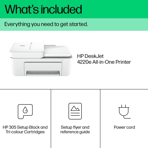 HP DeskJet 4220e All-in-One Spausdintuvas rašalinis spalvotas MFP A4 8.5 ppm USB Wi-Fi Bluetooth