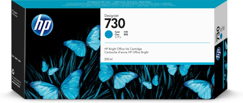 HP 730 (P2V68A) Rašalinė kasetė, Žydra