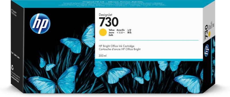 HP 730 (P2V70A) Rašalinė kasetė, Geltona