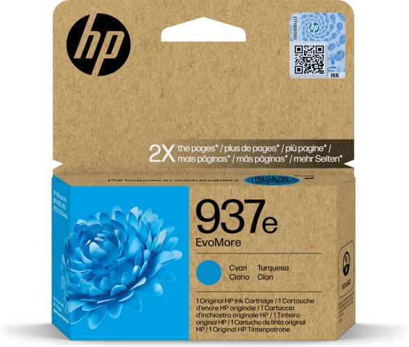 HP 937e EvoMore (4S6W6NE) Rašalinė kasetė, Žydra