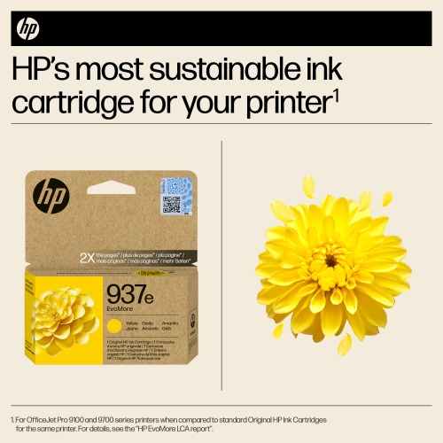 HP 937e EvoMore (4S6W8NE) Rašalinė kasetė, Geltona