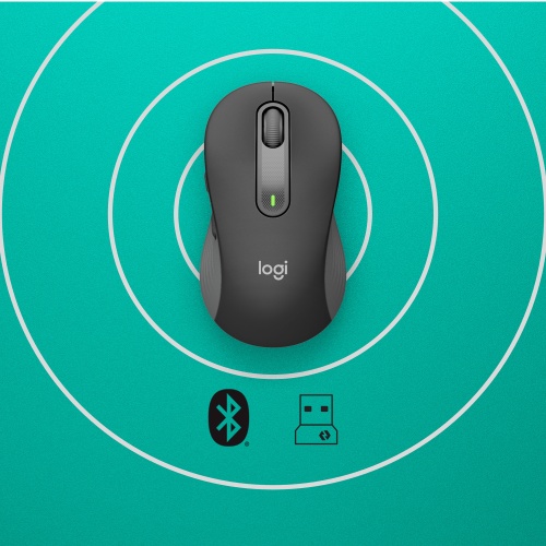 Pelė belaidė Logitech Signature M650 (910-006253) RF Wireless+Bluetooth Optical 2000 DPI, Graphite