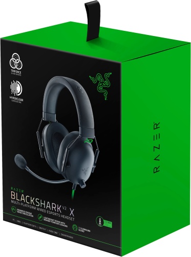 Laidinės žaidimų ausinės Razer RZ04-03240100-R3M1 BlackShark V2 X Žalia/Juoda