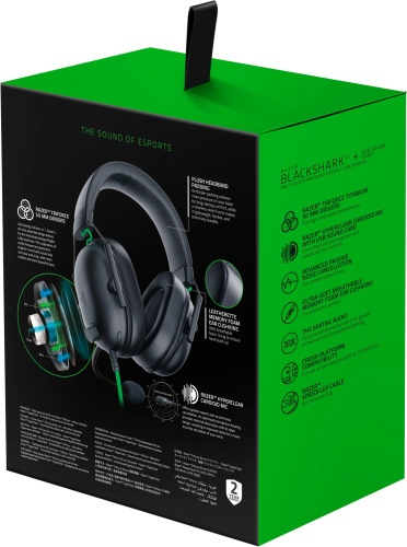 Laidinės žaidimų ausinės Razer RZ04-03240100-R3M1 BlackShark V2 X Žalia/Juoda