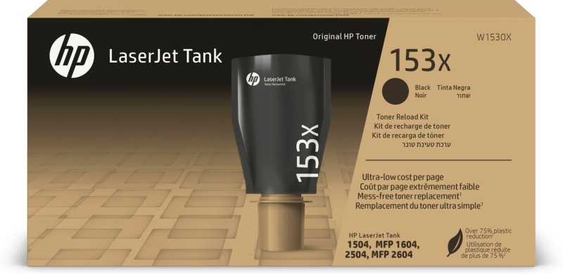 HP 153X (W1530X) LaserJet Tank Toner Reload Kit, Black