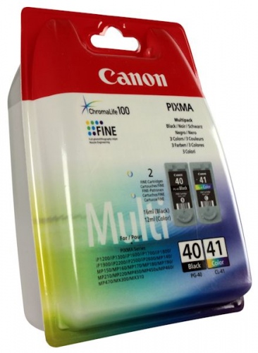 Canon PG-40 / CL-41 kasečių rinkinys (0615B043), juoda ir trispalvė kasetė