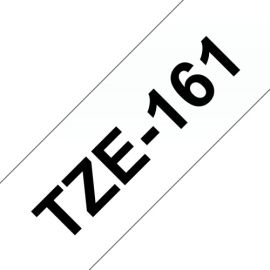 Brother TZe-161 (TZe161) Laminuota ženklinimo juostelė Black on Clear, 36mm, 8m