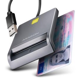 CARD READER FLAT SMARTCARD/ID/USB2.0 1.3M CRE-SM3T AXAGON