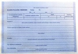 Kasos pajamų orderis, A5 (2x50) 0720-008