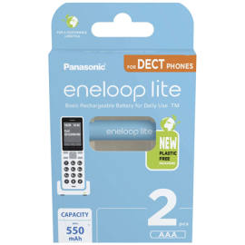 Panasonic Rechargeable Batteries ENELOOP Lite BK-4LCCE/2DE AAA