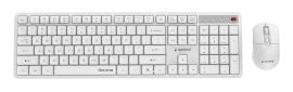 KEYBOARD +MOUSE WRL ENG/WHITE KBS-WMS-01-W GEMBIRD