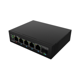Lanberg Switch PoE 1xBT 3xAT SFP/ETH Din Unmanagment Fast Ethernet ILFE-4P-1GE-1S-90