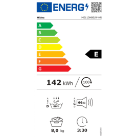 Midea Dryer Machine MD110H80/W-HR Energy efficiency class E
