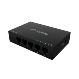Lanberg Switch 5x1GB/s Unmanagment Gigabit Ethernet Desktop 12V metal case DSM1-1005 Unmanaged