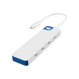 Hyper HyperDrive Flex 4 Port USB-C Hub, White/Blue HD5201BUGL