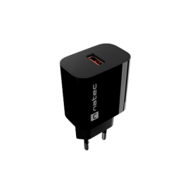 Natec Ribera USB Charger 1X USB-A 18W, Black