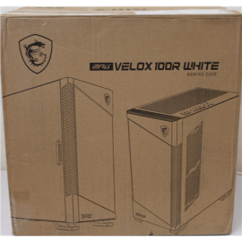 SALE OUT. MSI MPG VELOX 100R White PC Case, Mid-Tower, USB 3.2, Audio-out, Mic-in MSI PC Case MPG VELOX 100R WHITE