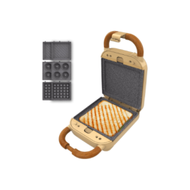 Cecotec Sandwich Maker Rock'nToast Retro One Yellow Retro-style 700 W