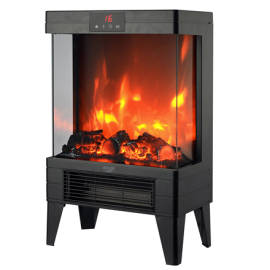 Adler LED electric fireplace with remote control AD 7755 Ceramic Heater