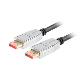 Lanberg DisplayPort M/M Cable 20 PIN V1.4 8K 60HZ CA-DPDP-20CU-0018-BK DisplayPort to DisplayPort