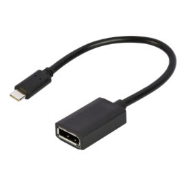 Cablexpert USB Type-C to DisplayPort adapter cable, 4K, 15 cm, black Type-C to DisplayPort