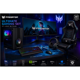 Acer Ultimate Gaming Set Orion 3000 + X34 V3 + PGC371 + Aethon 700 + Galea 550 + Cestus 333 + PMP470 Desktop