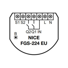 Fibaro Nice 2-Channel Dry Contact ON/OFF Module FGS-224 EU DoubleSmart-Control