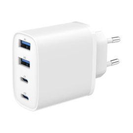 Gembird 4-port 40 W GaN USB PowerDelivery fast charger, White TA-UC-2A2C-PD40-01-W 2 x 4 pin USB Type A, 2 x 24 pin USB-C