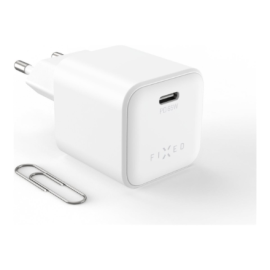 Fixed Mini GaN power adapter with USB-C output and PD support, 65W