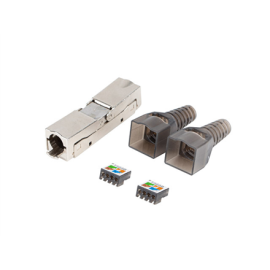 Lanberg 2X RJ45 CAT6A FTP Plug 8P8C Tool-less Adapter PL2SA-6000TL
