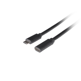 Lanberg USB-C M/F 3.1 Cable CA-USBE-20CC-0005-BK