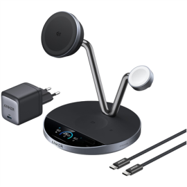 Anker Prime Wireless Charging Station Qi2.2 25W wireles charging (3-in-1, MagGo, AirCool, Dock Stand) PSU added