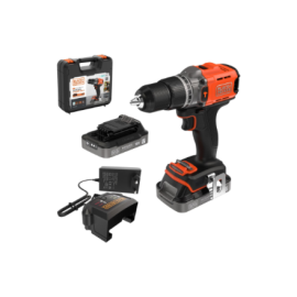 BLACK & DECKER 18V Drill Driver with 2x2.0 Ah Batteries | BCD383D2XK-QW