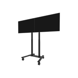 Neomounts Floor stand | ADM-875BL2 Dual screen adapter | Adjustable Height | 42-65 " | Maximum weigh