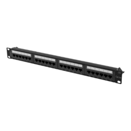 Lanberg | Patch Panel 24 port 1U 19" CAT.6A UTP | PPUA-1024-B | Black