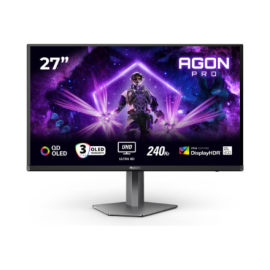 AOC | AG276UZD | 27 " | QD-OLED | UHD | 16:9 | 240 Hz | 0.03 ms | 3840 x 2160 pixels | HDMI ports qu