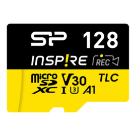 Silicon Power Memory card with adapter | Inspire | 128 GB | microSDXC | Flash memory class C10