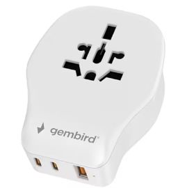 POWER ADAPTER TRAVEL 20W/WHITE TPA-1A2C20-02-W GEMBIRD