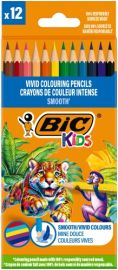 BIC Spalvoti pieštukai Kids Smooth 12 spalvų rinkinys