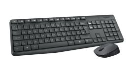 Logitech MK235 Combo Belaidė klaviatūra + pelė, US, Pilka