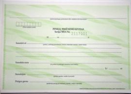 Pinigų priėmimo kvitas, su Nr., A5, 2x50 0720-036