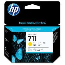 HP 711 3-pack (CZ136A) Rašalinė kasetė, Geltona (SPEC)