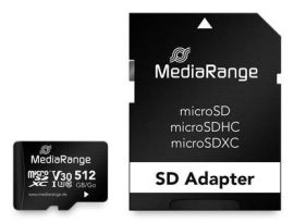MEMORY MICRO SDXC 512GB UHS-1/W/ADAPTER MR947 MEDIARANGE