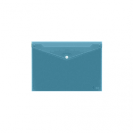 Aplankas-vokelis su spaude Forpus, A4, plastikinis, mėlynas, skaidrus