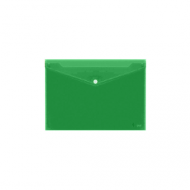 Aplankas-vokelis su spaude Forpus, A4, plastikinis, žalias, skaidrus 0820-006