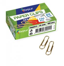 Sąvaržėlės Forpus, geltono metalo, 26mm, apvalios (100)